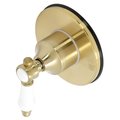 Kingston Brass KS3037BPL Single-Handle Three-Way Diverter Valve with Trim Kit, Brushed Brass KS3037BPL